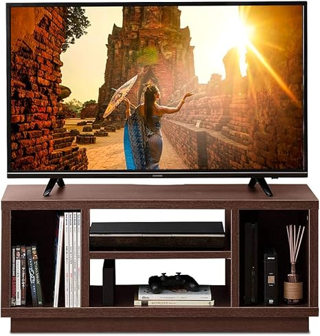 Amazon Co Jp 24 43型推奨 アイリスオーヤマ テレビ台 テレビボード ローボード 幅100cm 奥行36cm 高さ41 5cm 24型 26型 32型 ウォールナット オープン 組み立て 耐荷重40kg Ots 100s Wn
