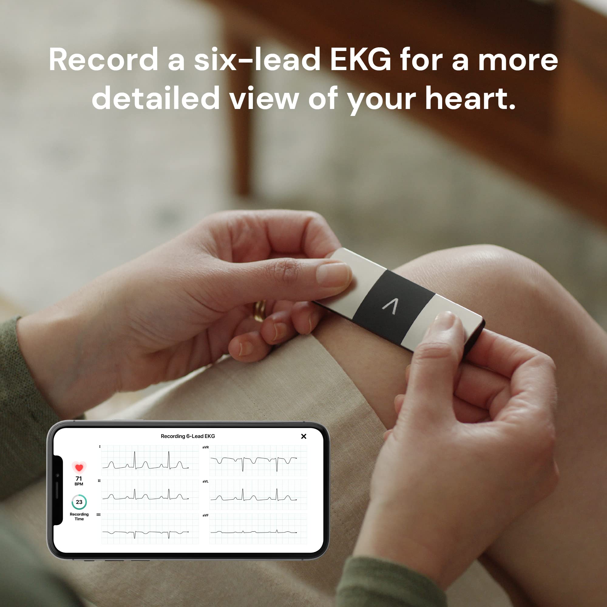 KardiaMobile Personal EKG Heart Rate Monitor 6 Leads Record EKGs at