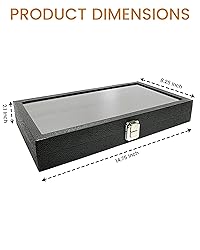 Novel Box Jewelry Display Case Black Leatherette