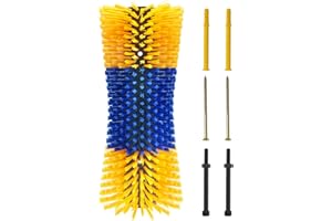 Sayutie Livestock Scratching Brush Curved Cow Scratcher Tool Full Massage Grooming Brush with 2 Screws for Goat,Cattle,Cow,Sheep, Horses,Pigs