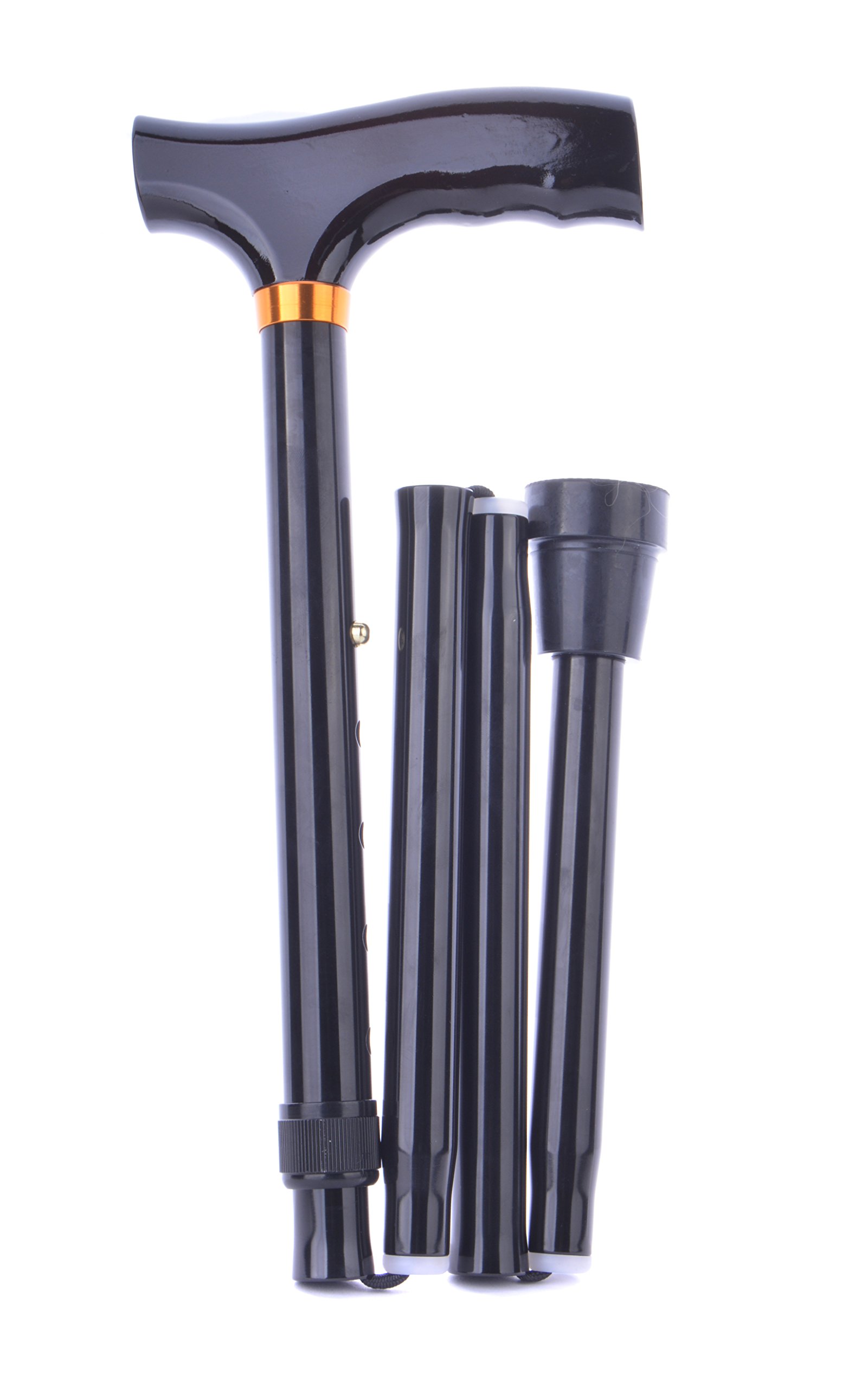 Ability Superstore Folding Walking Stick Black 31-35-inch Adjustable Height