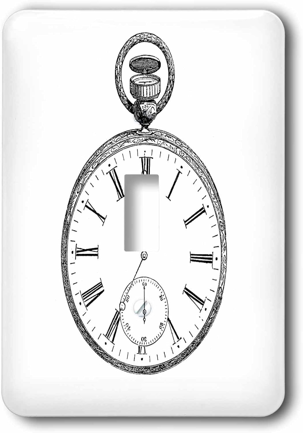 Amazon Com 3drose Lsp 161555 1 Black And White Vintage Pocket Watch Steampunk Old Fashioned Victorian Pocketwatch Drawing Print Single Toggle Switch Home Improvement