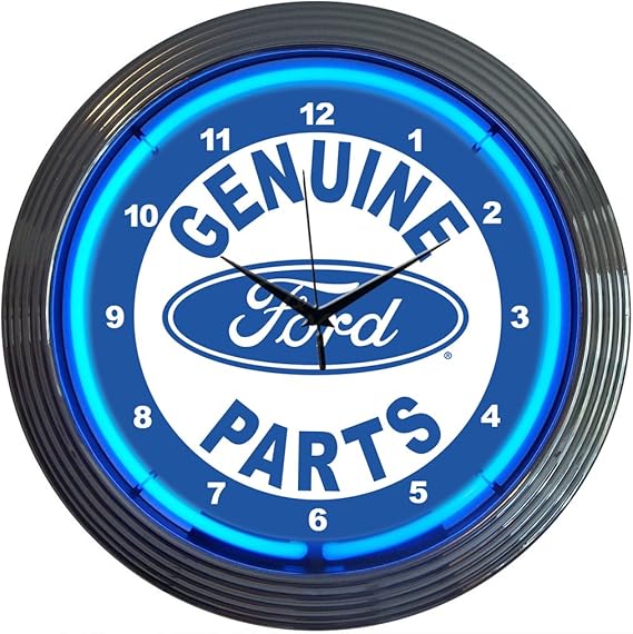 Ford Genuine Parts Neon Wall Clock, 15Inch Amazon.ca Home
