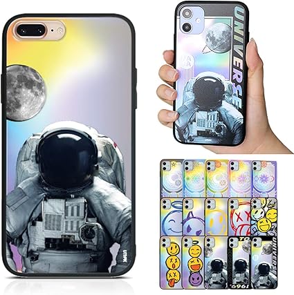 Amazon Iphone 7 8 ホログラムバンパーケース 絵文字 顔文字 衝撃吸収 おしゃれ 落書き 5 5インチ 家電 カメラ オンライン通販