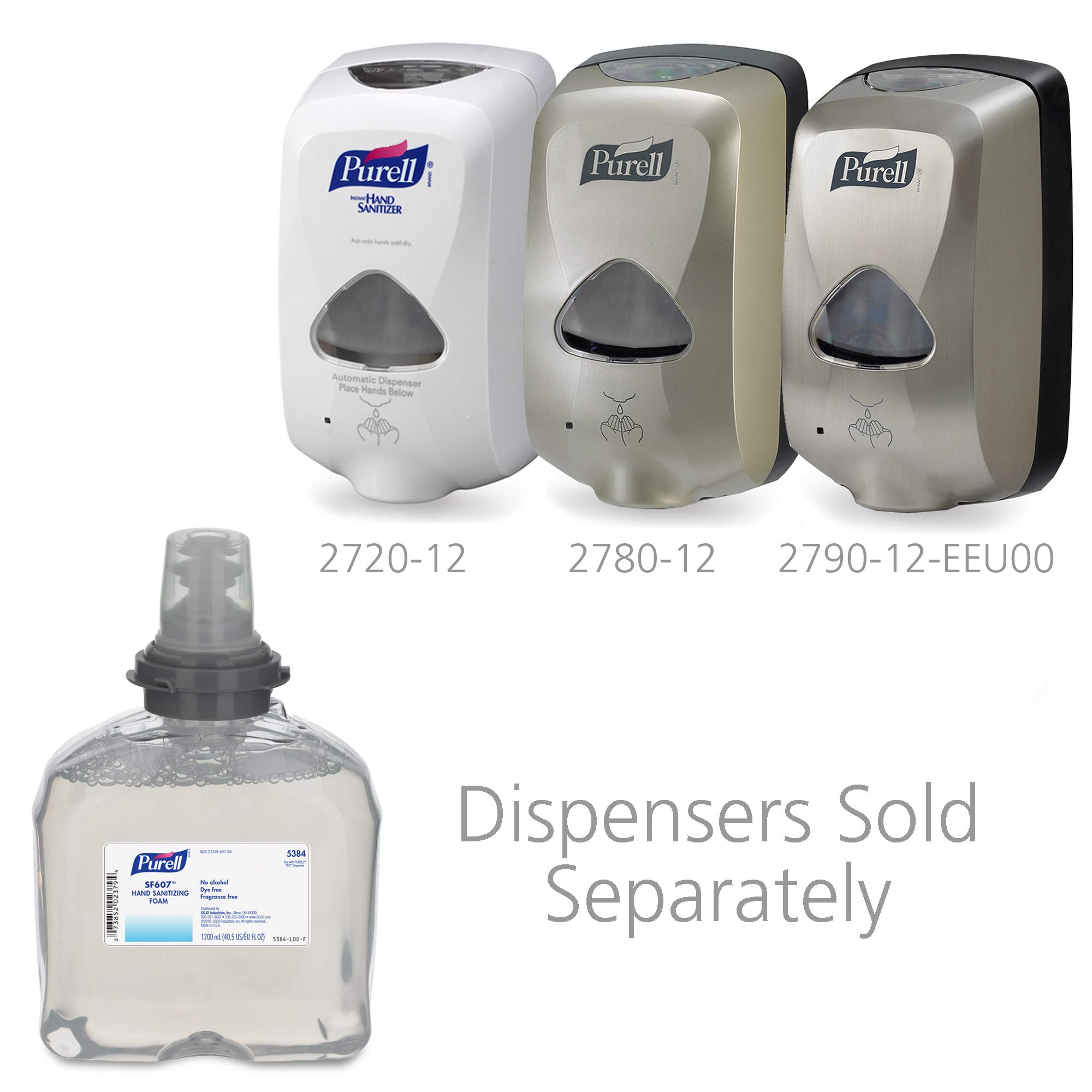 PURELL TFX SF607 Hand Sanitizer Foam Refill, Fragrance Free, 1200 mL