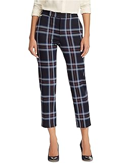 lauren ralph lauren tartan skinny crop pants