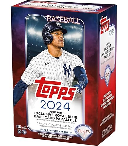 Topps 2024 Baseball Trading Cards, 59 Cards, Series 2 Hanger Pack