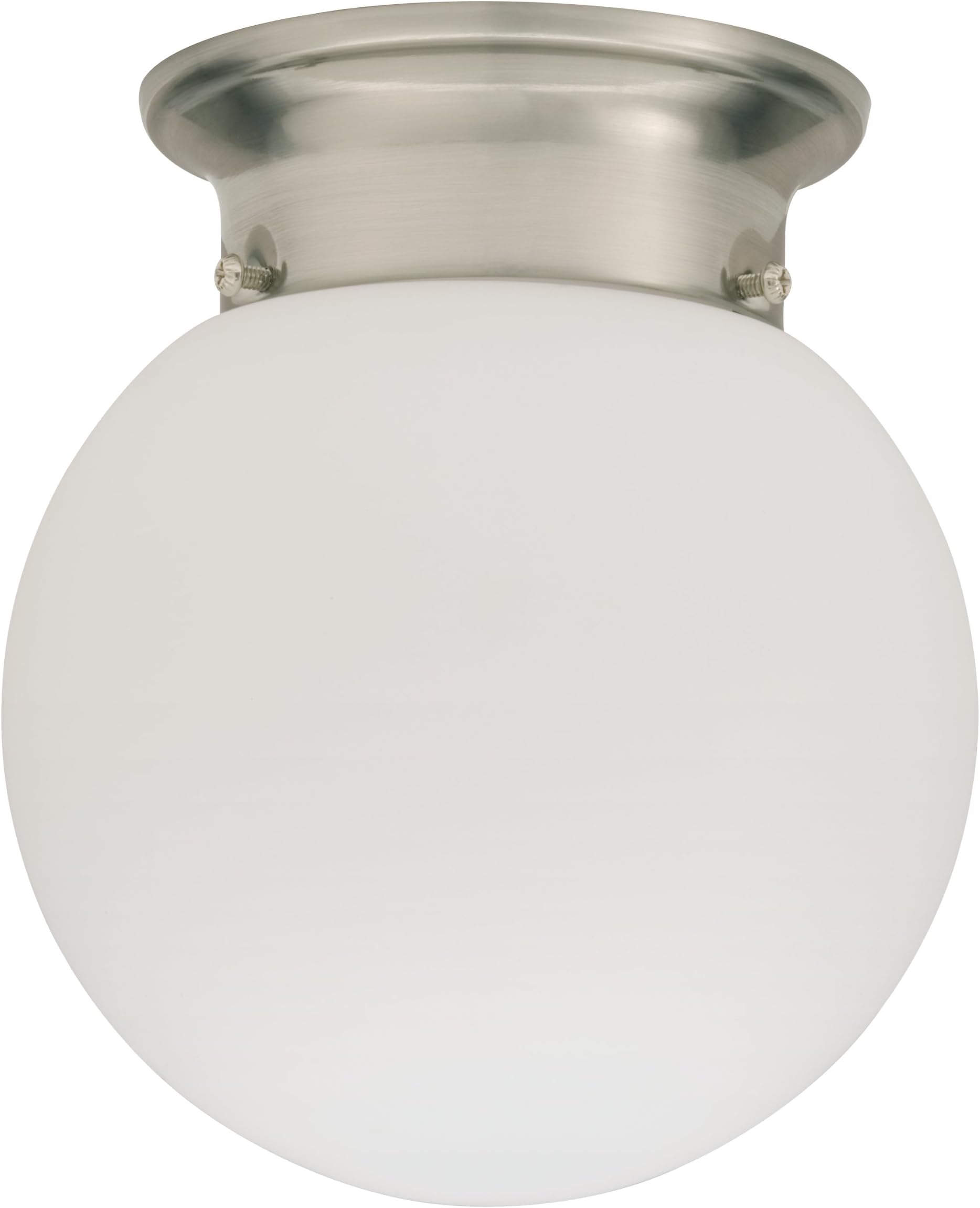 Lithonia Lighting 11981 BNP M4 Compact Fluorescent Ceiling Round Globe Shape Fixture, 3000K, 13 Watts, Brushed Nickel