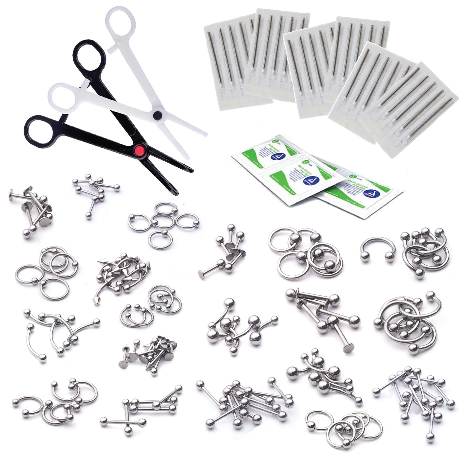 SET OF BODY PIERCING TOOLS BEAD BALL CAPTURE RING PLIERS