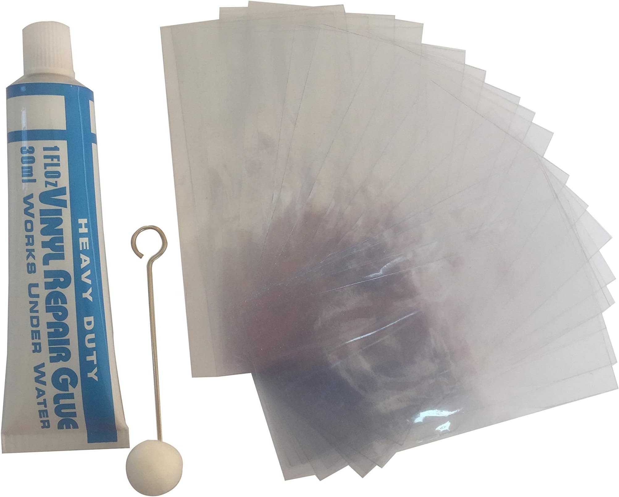 DeliaWinterfel Pack of 20, Underwater Vinyl Repair Kit for Inflatable Swimming Pools, Beach Balls, Water Beds, For soft PVC