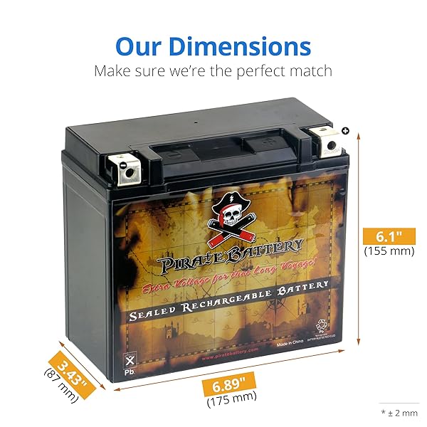 RECHARGEABLE YTX20HL-BS HIGH PERFORMANCE POWER SPORTS BATTERY – ABSORBED GLASS MAT – REPLACEMENT FOR HARLEY DAVIDSON