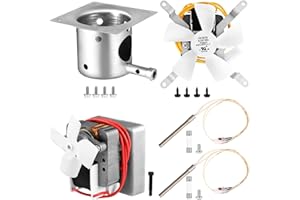 OneAmg Traeger & Pit Boss Grill Replacement Parts Kit - Auger Motor, Hot Rod Igniter with Fuse, Induction Fan, Burn Pot with Screws, Compatible with Most Traeger & Pit Boss Pellet Grills
