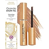 Grande Cosmetics GrandeBROW-FILL Volumizing Brow Gel, Tinted or Clear Eyebrow Mascara, Soft Flexible Hold, Water Resistant