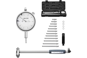 VEVOR Dial Test Indicator and Bore Gauge Measuring Tool Set, Dial Indicator 0.001 inch Accuracy, 2-6 inch Bore Range with Rod