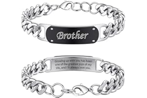 Lunvky To My Son Brother Husband Grandson Boyfriend Men Cuban Bracelet, Stainless Steel Link Chain Bracelets Jewelry Birthday Graduation Easter Basket Stuffers Gifts for Kids Teen Boy 7.5-8.5 Inches