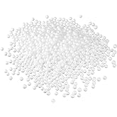 uxcell 2 Packs 0.1" White Mini Polystyrene Foam Beads Ball Round for the Arts, DIY Crafts, Party Decorations, Fillings of Vase Pillow