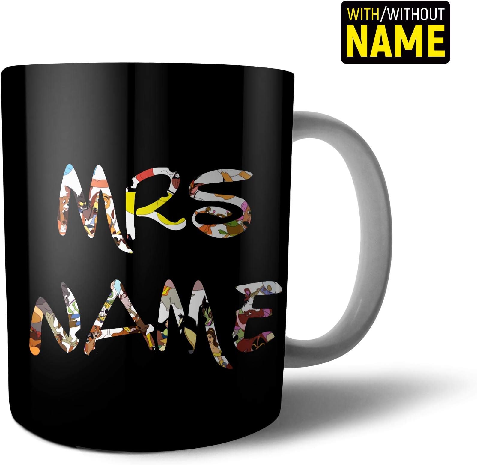 Personalised Name Initials Disney Mickey Minnie Mouse 10 oz Tea Coffee Mug Cup MugBH01P (10 OZ, Design 1)