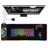 TopMade RGB Gaming Mouse Pad, 15W Wireless Charging