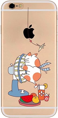Amazon スマホケース スマホカバー Iphoneケース クリアケース ネコ 猫 扇風機 麦茶 キャラ イラスト Ip7p シューズ バッグ