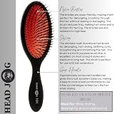 Head Jog 101 Bristle Paddle Brush Red Black Nylon Cushion for Blow Drying view 4