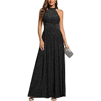 BestGirl Women's Double V-Neck Mermaid Maxi Dress – Sleeveless, Floor Length, Evening Gown