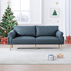 Vonanda Fabric Sofa, Blue Couch Upholstered