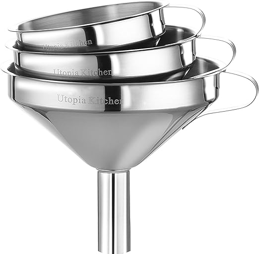 Buy 3 Piece Funnel Set Stainless Steel By Utopia Kitchen Online at