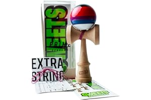 Sweets Kendamas 5-Stripe Boost Kendama - Improves Hand Eye Coordination, Reflexes, All Levels, Stripe Design, Extra String Accessory Gift Bundle (Slushy)