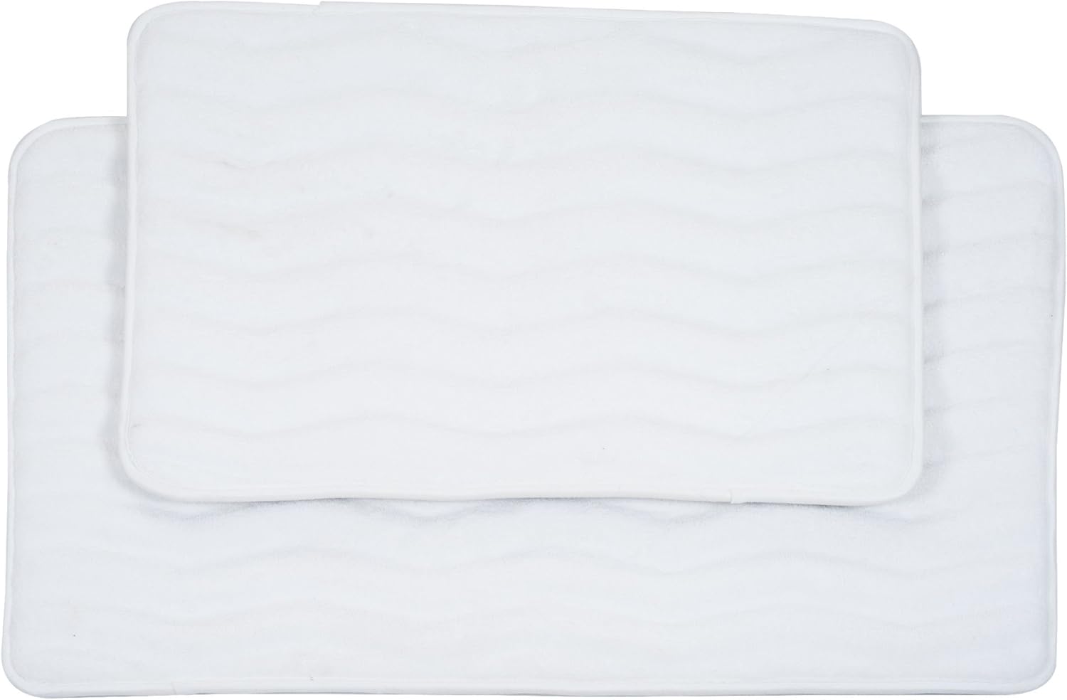 Bedford Home 2-Piece Memory Foam Bath Mat Set, White
