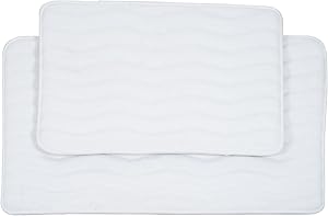 Bedford Home 2-Piece Memory Foam Bath Mat Set, White