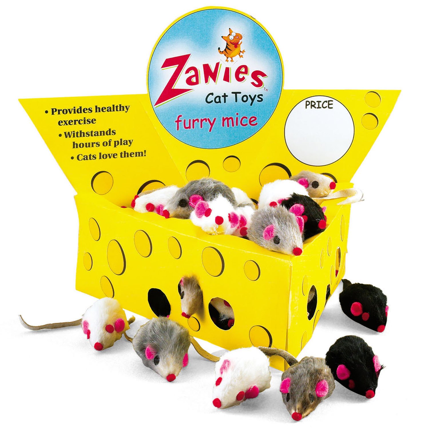 Zanies Pet Edge Cheese Wedge Display Box with 60 Furry