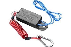 EEBBL Trailer Breakaway Switch 6FT, Heavy Duty Steel Wire Coiled Travel Trailer Towing Accessories for RV, Stainless Steel Spring Towing Coil, Trailer Break Away Switch (Spring-Loaded Rope A, 6FT)