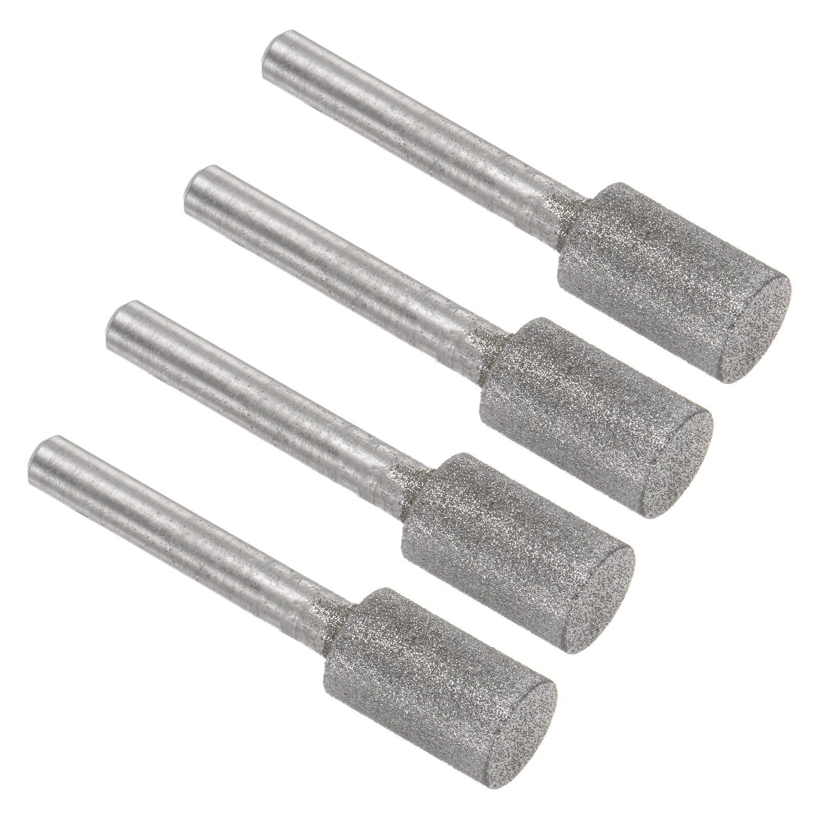 Kozelo 4pcs Diamond Grinding Bit - [12mm Dia 120 Grtis] Cylinder Head Carving Drill Bits Rotary Tool for Carving Polishing Use | 6mm Round Shank