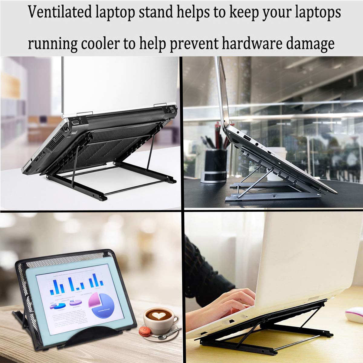 Accessori per PC portatili Supporto per computer portatile supporto per  desktop regolabile multi-angolo per scrivania con base di 360 rotazione per  laptop/notebook/MacBook Air/MacBook Pro Black-1 urban-earth.co.uk