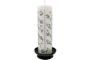 Alison Gardiner Holly and The Ivy Large Christmas Countdown Advent Pillar Wax Candle 70 Hour Burn Time