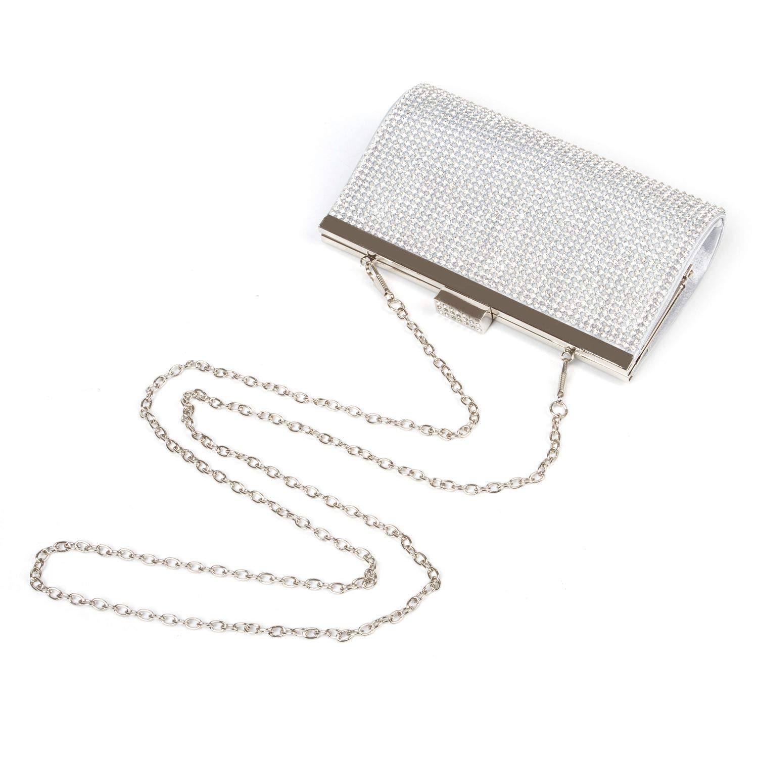 Bolsos Bolso Noche Ceremonia Cartera De Mano Bolsa Con Cadena Strass Diamante Para Boda Novia Coctel Baigio Clutch Mujer Fiesta Plata Equipaje Aceautocare Net