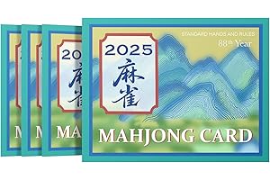 RBFSAH Mahjong Cards 2025 Large Print Set 4PCS American Majong Card Official