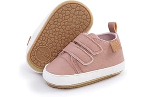 BABSMULY Baby Boys Girls Shoes Non-Slip Rubber Sole High-Top PU Leather Sneakers Infant First Walking Shoes Toddler Crib Shoe