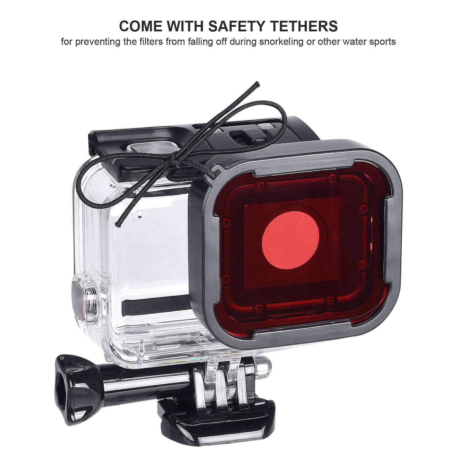 3in1 Dive Lens Filter Kit Magenta Color Correction Filter Set For Gopro Hero 7 6 5 Black Official Super Suit Housing For Tropical Blue River Lake Green Water Diving Underwater Scuba Photography Red