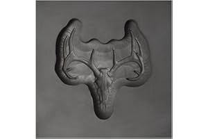 PMC SUPPLIES LLC Medium - Deer Skull 3D Graphite Ingot Mold for Precious Metal Casting Gold Silver Copper Melting