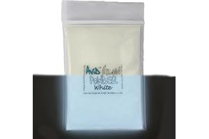 THE AVID COLORIST-White Glow Powder- Neutral in Daylight/Cool White Glow in Dark- 1oz (30g) Glow in The Dark Pigment Powder for Resin, Slime, Nail Polish, Paints, Coatings, Acrylic Powder
