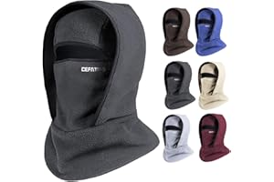 Fleece Balaclava Hat for Men Women, Balaclava Face Ski Mask Winter Windproof Warm Hat Ski Mask for Snowboard Cycling