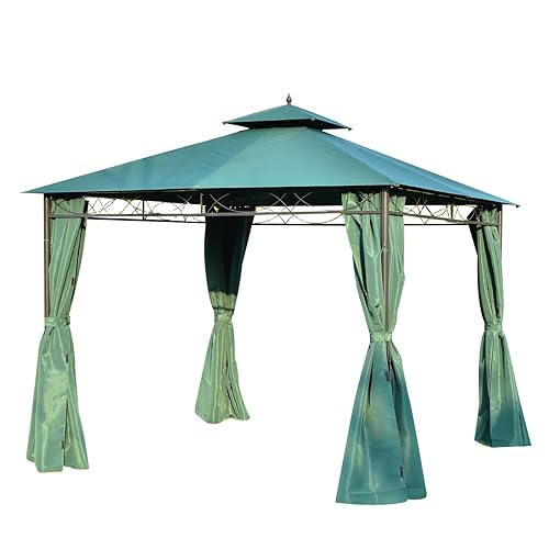 Outsunny 3m x 3m Garden Metal Gazebo Marquee Patio Party Tent Canopy