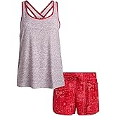 Lucky Brand Womens 2 Piece Lounge Set, Lightweight Soft Pajamas Sleepwear Crossback Tank Top and Sleep Shorts