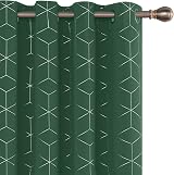 Deconovo Christmas Decorations Blackout Curtains Eyelet Foil Diamond 2 Panels
