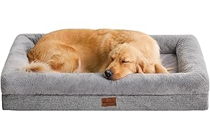 BFPETHOME Sofa Beds for Large Dogs, Washable Large Dog Bed with Bolster, Orthopedic Large Dog Beds with Removable Covers & Waterproof Bed for Pet