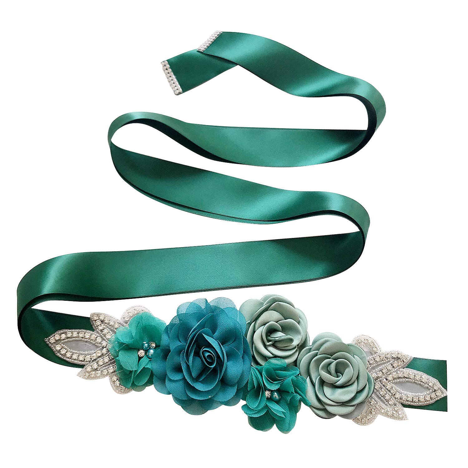 Maternity Sash Belt With Flower Floral Baby Shower Belly Sash