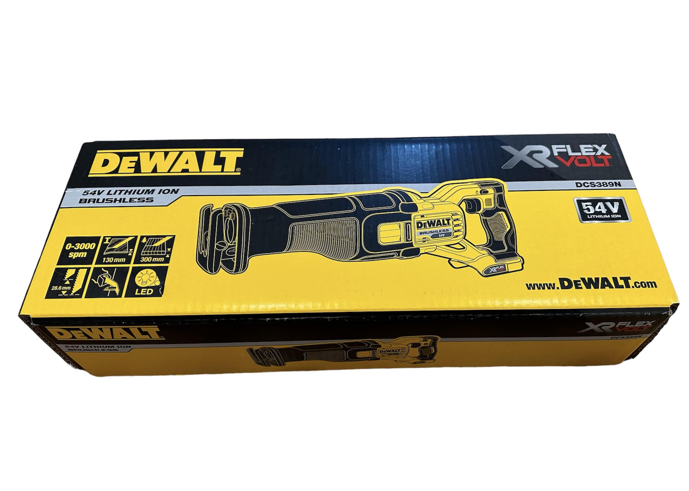 DeWalt DCS389N Cordless 54V FlexVolt Reciprocating Saw with DWST1-71195 Deep Tool Storage Box