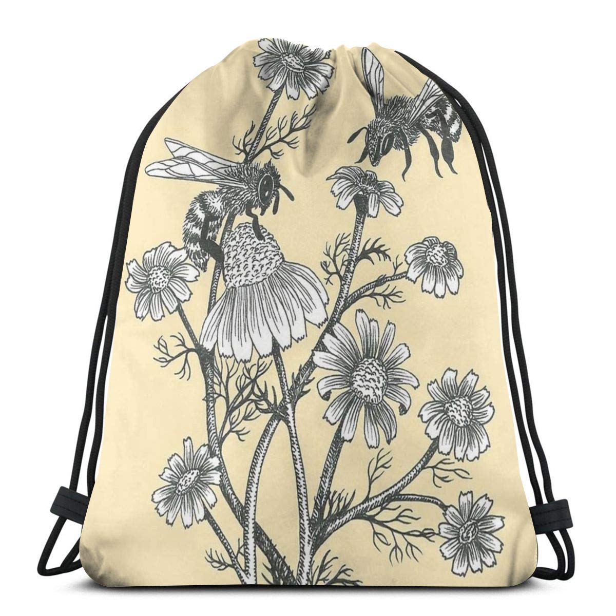 Sacche Adatta per Scuola Zaino con Coulisse Qasde con api e camomilla su  Sfondo Miele Palestra Borsa Sportiva Borsa a Tracolla urban-earth.co.uk