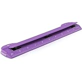 3 Hole Punch Purple, Portable Hole Puncher for 3 Ring Binder, 3 Sheets Capacity, Removable Chip Tray, 10&rdquo; Ruler for School, Office, Also Available in Pink, Blue, Green, Red, Grey, 1 Pc-by Enday